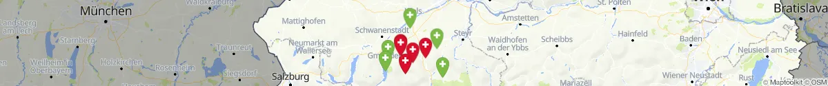 Kartenansicht für Apotheken-Notdienste in der Nähe von Pettenbach (Kirchdorf, Oberösterreich)